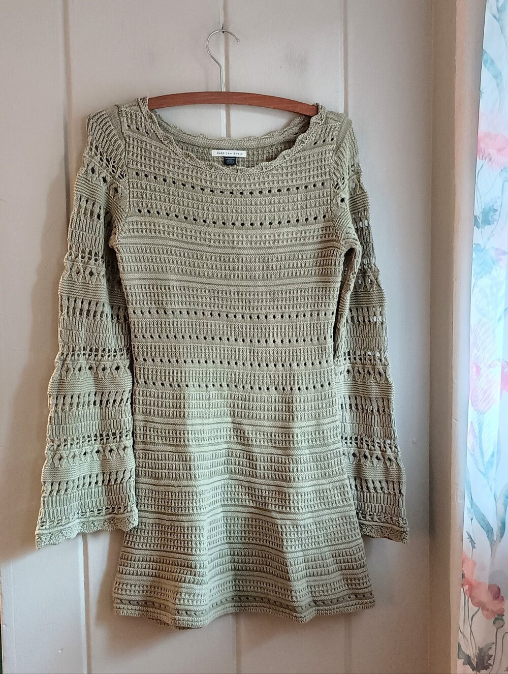 American Eagle Crochet Knit Mini Dress
